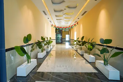ممر ربط مزروع بين مناطق المول